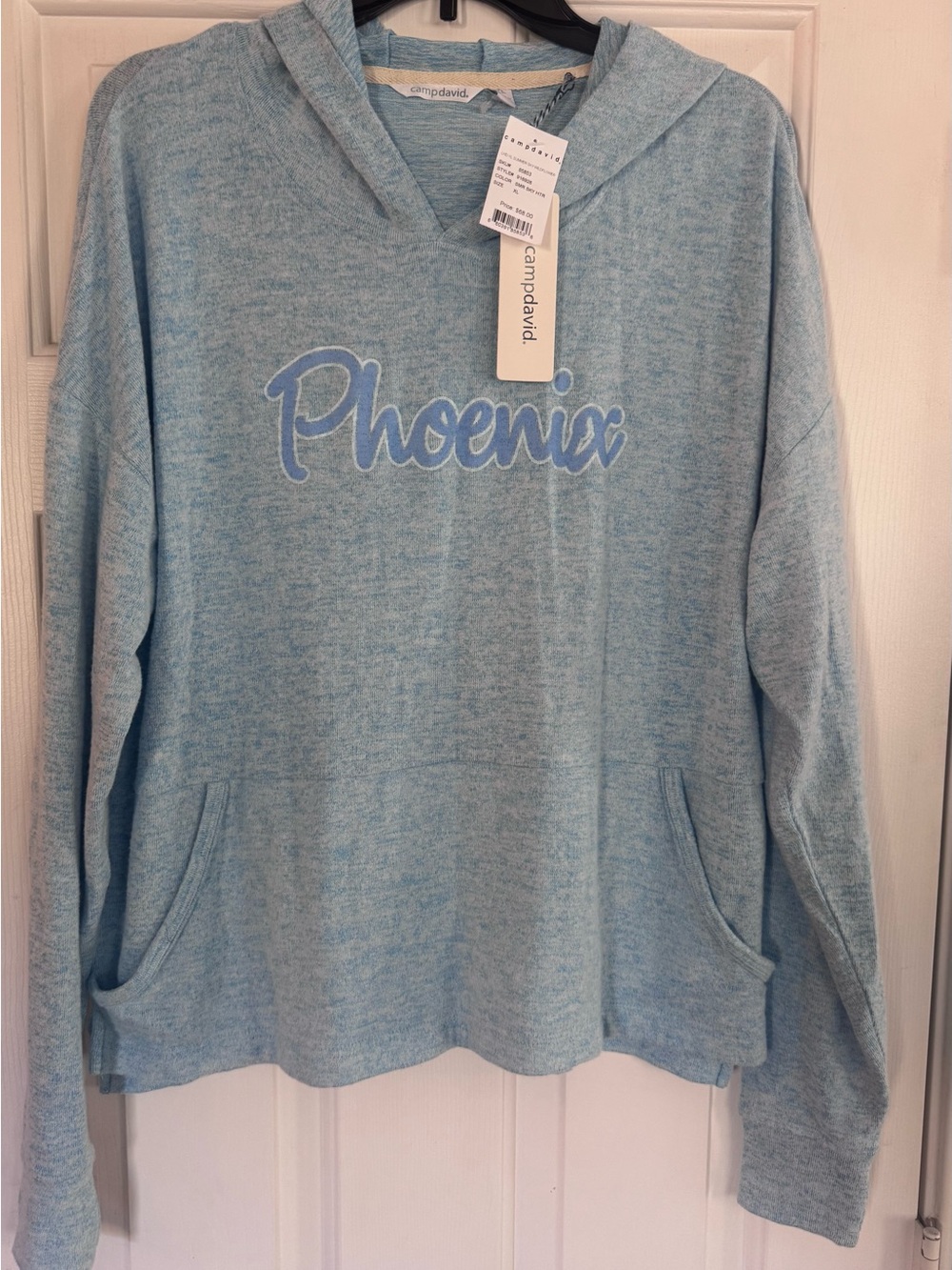 Super Soft Camp David Phoenix Hoodie Size Summer Sky Blue